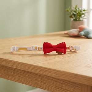 Modern Luxury Elegant Personalized Soft Durable Adjustable Washable Safety Buckle Detachable Bow Tie Floral Cat <b>Collar</b> - Product Image 3