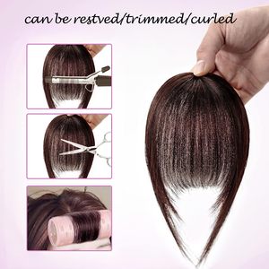 Clip In Bangs Clip nelle estensioni dei <span class=keywords><strong>capelli</strong></span> <span class=keywords><strong>veri</strong></span> <span class=keywords><strong>capelli</strong></span> umani 100% <span class=keywords><strong>capelli</strong></span> umani Hairextensions Wispy Bangs frangia con aste posticci - Product Image 3