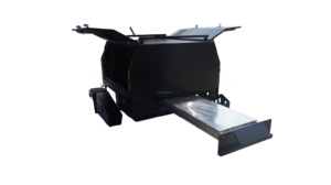 Auvent de camionnette 4x4 en alliage d'aluminium noir sur mesure, moitié auvent, moitié niche pour chien - Product Image 1