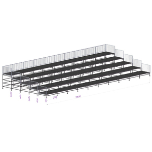 Disposición de asientos de audiencia Sistemas de escenario modulares Soporte de escenario portátil de varios niveles - Product Image 2