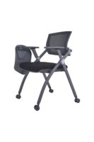 Chaise de bureau exécutive pliable moderne Eagleseating, structure en plastique, design inclinable, roulettes, tablette d'écriture, utilisation à domicile, à l'école ou au bureau