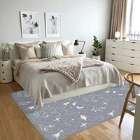 Grand tapis de salle de jeux gris 5x7 pour enfants bébés de 1 à 3 ans tapis de zone d'étoiles brillantes sombres tapis décoratif de chambre à coucher pour garçons filles usage domestique