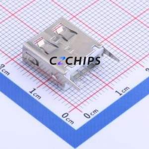 U-A-24DD-W-7 USB Connector Through hole Component (THT) Connector Type-A USB 2.0 Female Through Hole - Product Image 2