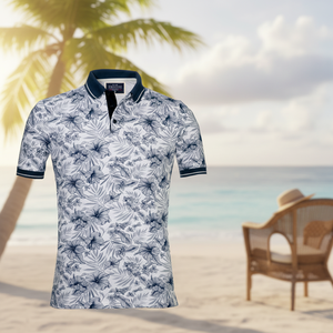 เสื้อถักลายดอกไม้สีฟ้าขนาดใหญ่พิเศษสำหรับใส่ลำลอง - Product Image 3