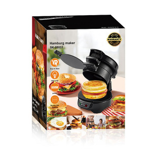 Máquina para Hacer Hamburguesas de Tres Capas, Eléctrica, Fácil de Limpiar, 220V, Carcasa de Plástico, Negra - Product Image 2