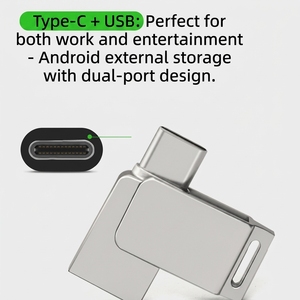 Clé <span class=keywords><strong>USB</strong></span> Type-C double interface en métal, <span class=keywords><strong>USB</strong></span> 2.0/3.0, grande capacité 512 Go 1 To, branchement direct téléphone/PC, haute vitesse, logo gravé personnalisé - Product Image 5