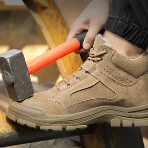 热卖工业防护透气工作靴休闲训练鞋钢趾安全鞋冬季