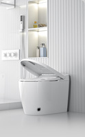 Toilette intelligente à siphon à chauffage instantané télécommandée pour la maison, autonettoyante, avec couvercle entièrement automatique et siège chauffant