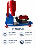 Machine à granulés multifonctionnelle en acier inoxydable 420-28, haute productivité, broyeur de maïs, de céréales et de paille avec collecteur cyclonique