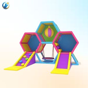 Ensemble de toboggans modulaires avec design en nid d'abeille, pour 6 à 8 enfants, OEM/ODM pour usage commercial, zones de loisirs, parcs d'attractions - Product Image 5