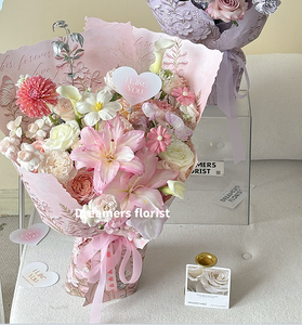 Papier d'emballage floral de <span class=keywords><strong>luxe</strong></span>, style peinture à l'huile, pour bouquets - Product Image 5