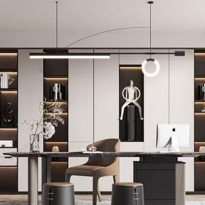 Luminaire suspendu de style nordique moderne de luxe pour restaurant, bar, table, design minimaliste, créatif, longs lustres suspendus - Product Image 4