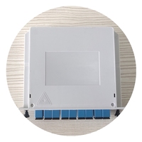 Splitter PLC Serat Optik 8 Jalur LGX Cassette Rack Mount 1x8 Konektor SC/APC/UPC 1260-1650nm Selubung LSZH/PVC