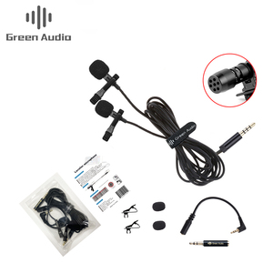 New Dual-head Clip Lavalier Collar <strong>Microphone</strong> for Speaking Tie Clip-on <strong>Lapel</strong> <strong>Microphone</strong> Noise Cancelling,condenser <strong>Microphone</strong> - Product Image 3
