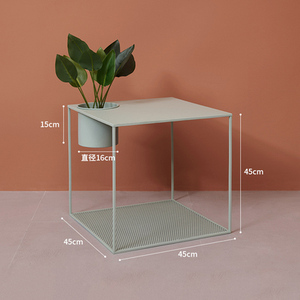 European Style <strong>square</strong> Iron Coffee <strong>Side</strong> <strong>Table</strong> with Pot Stand Display Bed Stand Designed for Living Room - Product Image 4