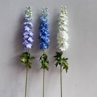 Fleurs artificielles de delphinium violet en gros, fausses tiges de spurium pour la décoration de lieux de mariage et de paysages extérieurs