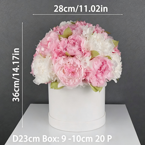 Décoration intérieure pour la maison, fleurs, <span class=keywords><strong>bouquet</strong></span> <span class=keywords><strong>de</strong></span> <span class=keywords><strong>pivoines</strong></span>, Saint-Valentin, fête des mères, remise <span class=keywords><strong>de</strong></span> diplôme, Pâques, coffret cadeau, roses éternelles préservées - Product Image 6