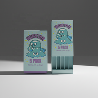 Emballage de luxe pour 5 cônes de cigarettes à base de plantes, certifiés CR, en boîte à tirer, pour boutique, emballage personnalisé de tabac