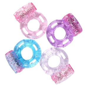 Anillo Vibrador Transparente Rosa, Masajeador Reutilizable de Tacto Suave para el Bienestar Íntimo de Adultos - Product Image 1