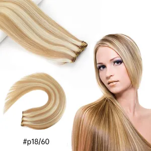 Best Selling Remy Cuticle Intact Ombre Seamless Russian Hair Weft Hand Tied Hair Extension