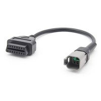 Câble d'extension OBD femelle 6 broches vers 16 broches, adaptateur de diagnostic, faisceau de câblage pour moto, pour réparation automobile