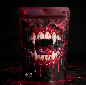 3.5g/7g/14g custom size logo, environmentally-friendly degradable zipper bag polyester film bag, suitable for food <b>packaging</b>. - Product Image 5