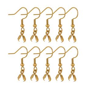 Gold Silver Black DIY Jewelry Accessories <strong>Earring</strong> Findings <strong>Hardware</strong> Metal <strong>Earrings</strong> Hook With Pendant Bails - Product Image 3