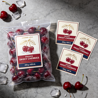 Étiquettes autocollantes pour emballages alimentaires en rouleau, solution d'étiquetage TEDDY FSC, bouteille de confiture de cerises