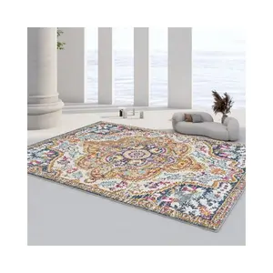 2024 שטיחים ושטיחים תלת מימדיים ידידותיים לסביבה מודפסים בדוגמת פרחים שטיח שטח רצפה שטיח לסלון