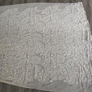 新しいレトロコットン刺繍3Dリボン刺繍メッシュグリッド生地 - Product Image 3