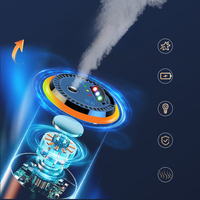 Diffuseur d'huiles essentielles silencieux à ultrasons, diffuseur d'ambiance pour voiture intelligente de luxe, couleur personnalisée, logo, éclairage ambiant