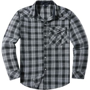 FOXA <b>Men's</b> Flannel <b>Shirt</b> Long Sleeve Checkered Plaid Regular Fit Casual Breathable Cotton <b>Western</b> <b>Shirt</b> - Product Image 5