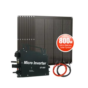 Ac End Cable Solar System On Grid Micro Inverter Grid Tie 800w 600w Stand By Wifi Mobile App Solar Micro Inverter