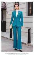Costumes professionnels haut de gamme pour femmes, en tissu peigné infroissable, pour le printemps et l'automne, style élégant pour le bureau et les événements.