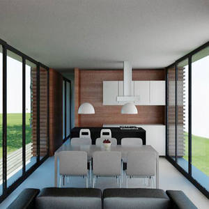 Chine Bungalow moderne préfabriqué <span class=keywords><strong>chalet</strong></span> <span class=keywords><strong>jardin</strong></span> maison grand-mère café plat maisons préfabriquées maison à ossature en acier <span class=keywords><strong>de</strong></span> calibre léger - Product Image 4