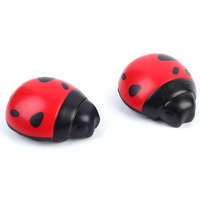 Balle anti-stress souple en mousse PU en forme de coccinelle, jouets anti-stress, logo personnalisé, vente en gros, jouets anti-stress promotionnels en forme d'animaux