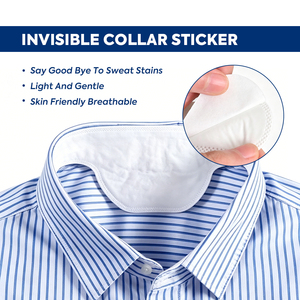 JUJUYN Protège-col jetable absorbant en non-tissé pour chemise, coussinet anti-<span class=keywords><strong>transpiration</strong></span> pour le col - Product Image 1