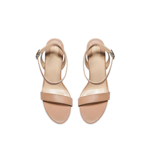 Sandali Estivi Eleganti da Donna con <span class=keywords><strong>Tacco</strong></span> Alto, Punta Rotonda, Cinturino con Fibbia, Punta Aperta, in Microfibra Nera e <span class=keywords><strong>Nude</strong></span>, <span class=keywords><strong>Tacco</strong></span> Sottile - Product Image 3