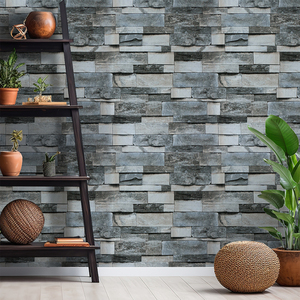 Autocollants muraux avec fond de <span class=keywords><strong>cheminée</strong></span> <span class=keywords><strong>en</strong></span> briques anciennes anglaises, relief 3D, PVC, autocollants de papier peint autocollants - Product Image 1