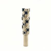 Fraise à rainurer en carbure à insert remplaçable avec double roulement supérieur et inférieur, tige de 1/2 pouce, fraise à rainurer en spirale CNC de 30 mm