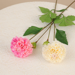 Dos Cabezas de Dalia Artificial de Tacto Real para Arreglos Florales en el Hogar, Accesorios de Fotografía, Decoración para Ramos DIY - Product Image 4