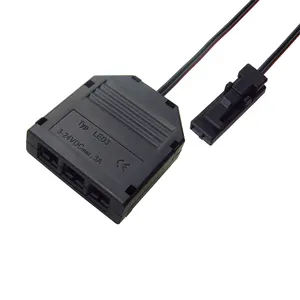Dongguan Fongkit adaptor distributor dupont LED 6-way steker mini 10cm panjang kabel hitam untuk lampu bawah kabinet led