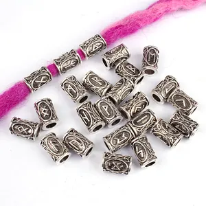 50Pcs/Set Red Silver Multicolor Metal Tube Ring Dreadlock Beads For Braids  Hair Beads Dreadlock Adjustable