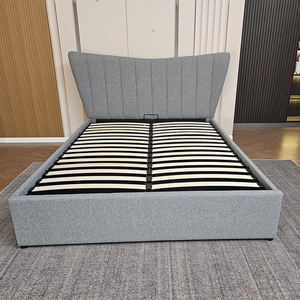 Lits en bois capitonnés avec rangement de style moderne, taille Queen, meubles en gros - Product Image 5