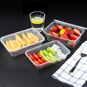 Conteneur alimentaire transparent pour emporter, étanche, jetable, boîte à bento pour la restauration rapide, emballage alimentaire pour la restauration - Product Image 4