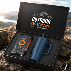 Kit Essentiel pour l'Extérieur : Batterie Externe 20000mAh avec 4 Câbles QYPB-485 – Chargeur Portable pour Randonnée, Camping, Coffret Cadeau - Product Image 4