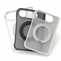 Étui antichoc 360° en TPU et PC pour iPhone Duo avec protection de charnière, support rotatif anti-chute et anti-traces de doigts
