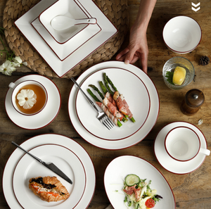 Factory Custom Brand High Quality White Ceramic Dinner Set Commercial Grade Dishwasher-safe Tableware Bulk Supply for Restaurant - Product Image 4