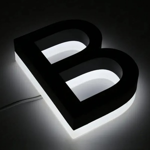 Custom 3D Stainless Steel Building Backlit Company Design <b>LED</b> Letter <b>Sign</b> - Product Image 1