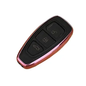 CHSKY 汽车造型 TPU 汽车钥匙盒外壳适用于福特 C-MAX Focus RS ST Fiesta Hatch Car Key 涵盖智能远程钥匙盒外壳